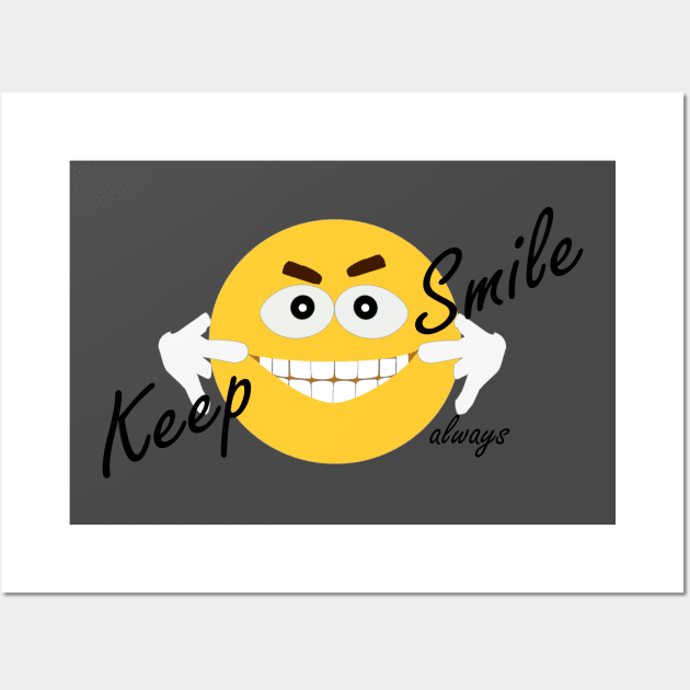 Always Keep Smile Wall Art by Hilly Yasir